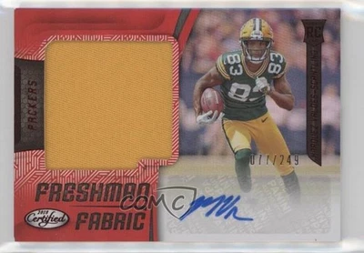 2018 Certified Mirror Red /249 Marquez Valdes-Scantling #213 Rookie Auto RC - Image 1 of 2