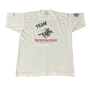 Camiseta de colección Team Winchester munición para hombre XL puntada única años 90 de colección blanca - Imagen 1 de 7