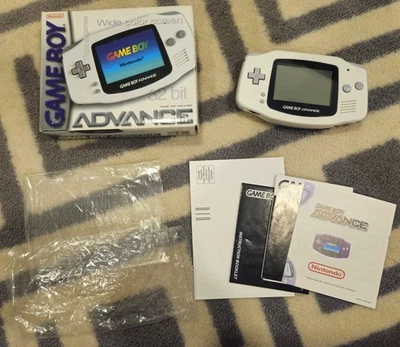 Nintendo Game Boy Advance GBA AGB-001 Arctic White CIB Tetris Worlds PowerPak EX - Image 1 of 4