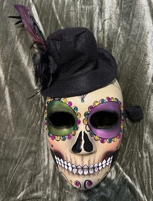 Full Face Halloween Masquerade Mask Day Of The Dead Costume Mask Mardi Gras - Image 1 of 4