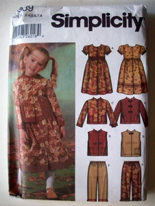 Girls dress jacket pants vest pattern 5939 size 4 3 5 6 7 8  UNCUT - Picture 1 of 2