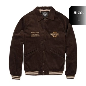 Volcom Majority Jacket Dark Brown Men’s Casual Button Closure Coat Outerwear - Picture 1 of 8