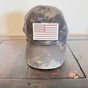 Nineline Black Camo Black American Flag Hat/Cap EUC - Picture 1 of 5