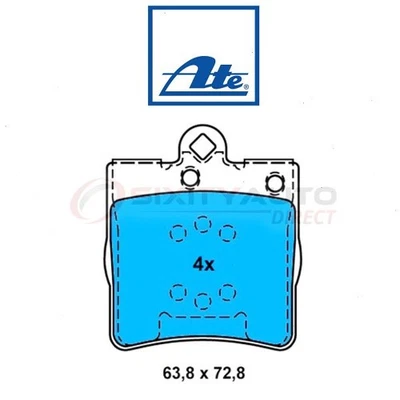 ATE Rear Disc Brake Pad Set for 2004-2008 Chrysler Crossfire - Braking ve Foto 1 de 4