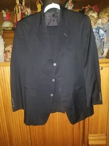 BURBERRY LONDON BLACK MAN/MEN 2 PIECE SUIT PANT/SUIT COAT SIZE 42 INSEAM 32 - Picture 1 of 7