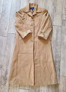 MACKINTOSH New England Women's Wool Jacket Winter Trench Coat Size 8 - Picture 1 of 7