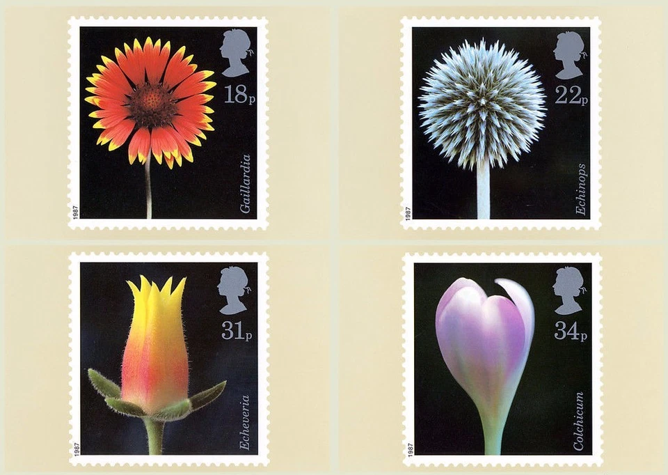 GB COMO NUEVO MNH PHQ TARJETA POSTAL Nº 99 1987 FOTOS DE FLORES  Foto 1 de 1
