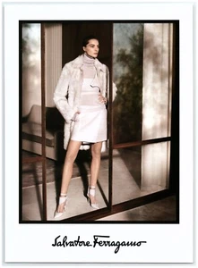 2013 Salvatore Ferragamo Estampado Anuncio, Modelo Daria Werbowy T-Strap Tobillo Pump Vestido - Imagen 1 de 1
