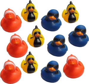 Fish Rubber Ducks (2") (12 Pack) Cute Duck Bath Tub Pool Toys. Clown, Blue Tang - Picture 1 of 5