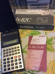 Casio Wissenschaftlicher Taschenrechner, FX-82C Vintage mit Etui und Handbuch + Original Box - Bild 1 von 5