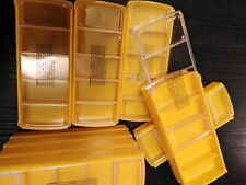 10x mini packaging box 5x yellow mt sliding lid clear RosePlastic 93x40x12mm