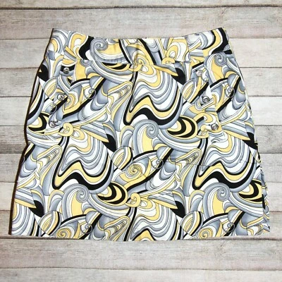 Pantalón corto deportivo Haley para mujer talla 4 multicolor amarillo patrón geométrico   Foto 1 de 4