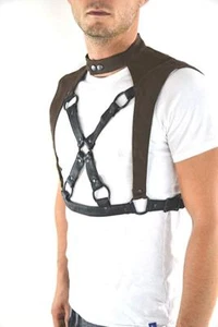 LIP SERVICE ROCKER PUNK GOTHIC RAVE LACE UP BURNING MAN STEAMPUNK HARNESS VEST - Picture 1 of 4