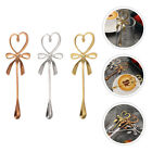 3 Pcs Mixing Spoon Dessert Spoons Sugar Cocktail Serving Bow Tie Coffee