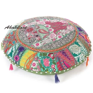 18 In Cotton Floor Cushion Cover Bohemian Floor Cushion Cover Decorative Cushion - Picture 1 of 92