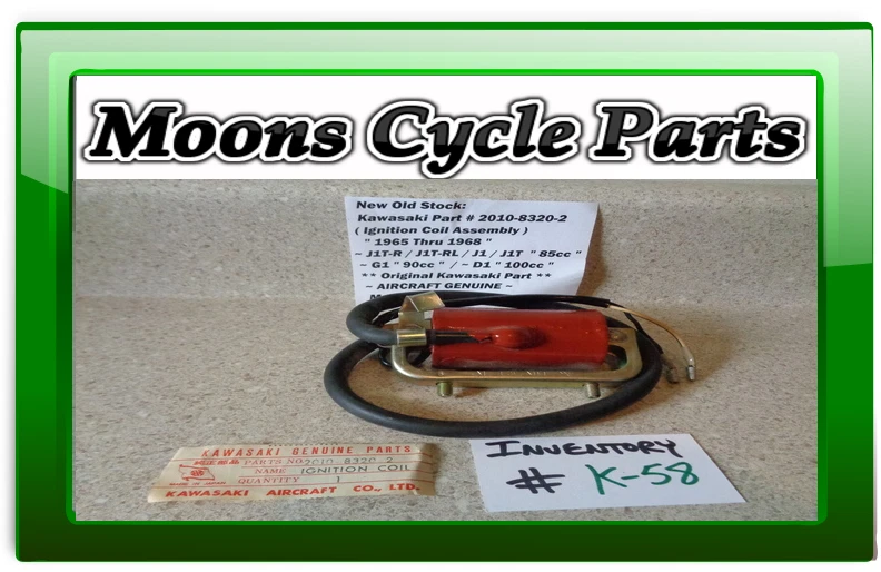 NOS Kawasaki Ignition Coil J1TR J1 J1T J1TRL 85cc G1 90cc D1 100cc # 2010-8320-2 - Image 1 of 4