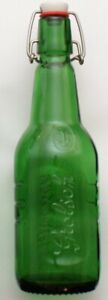 Grolsch Brewery Netherlands green Beer Bottle with Porcelain Swing Top/Lid 