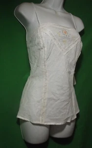 NEW HANKY PANKY 6P4184 WH 40TH ANNIVESARY LTD. ED. 64/115 COTTON CAMISOLE L - Picture 1 of 4