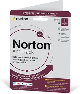 Norton AntiTrack 2025 1 Dispositivo 1 Anno Blocco Tracciamento 5 Min Consegna EMAIL - Foto 1 di 3