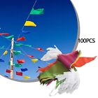 Practical To Use Triangle Flags Outdoor Decor Plastic Material 50 Meters