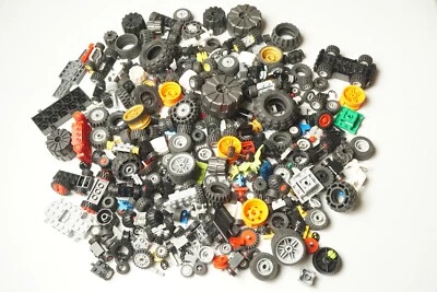 2 Pounds Lego Wheels Tires Axles Cars Vehicles Motorcycles Bulk Lot 2lb - Image 1 of 4