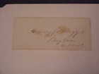 1800s General Henry Shaw Briggs Autographed Signed Cut Civil War Massachusetts 