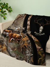 Wild Deer Bedroom Sofa Rest Blanket Warm Flannel Blanket Bedding