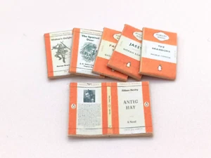 Puppenhaus Miniaturbücher Maßstab 1:12, 6 x Pinguin General Fiction (orange) - Bild 1 von 14