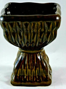 Vintage Tall R R P Co. USA Roseville Ohio Planter Pottery Brown - Picture 1 of 10