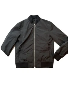 John Varvatos Black Nylon Bomber Jacket Size Small - Picture 1 of 12