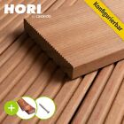 HORI Bangkirai Terrassendiele Komplettset Premium Holzterrasse Unterkonstruktion