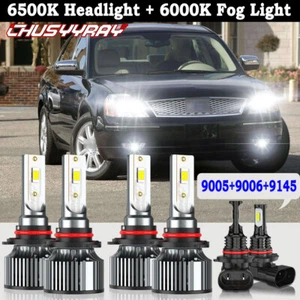 For Ford Five Hundred 2005-2007 6X Combo LED Headlight Hi/Lo Fog Light Bulbs Kit - Foto 1 di 23