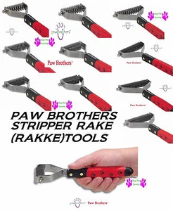 PAW BROTHERS Mascota STRIPPER RASTRILLO Perro Gato Bajo Abrigo Alfombra de Pelo Rompedor Rakke Herramientas - Imagen 1 de 16