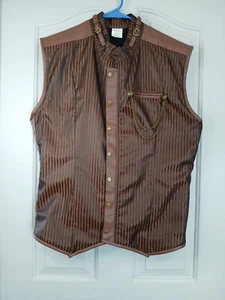 NWOT Spirit Halloween Steampunk Cosplay Costume Vest Size XL Mens  - Picture 1 of 9