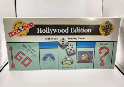 Vintage Monopoly Hollywood Edition Board Game By Hasbro 1995 New Sealed!  - Image 1 of 4