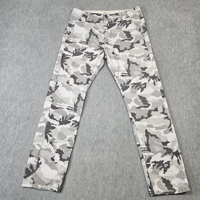 Pantalones Chinos Levi's Para Hombre 32x30 Gris Camuflaje Cremallera Mosca Pierna Recta Solapa Bolsillos Foto 1 de 4