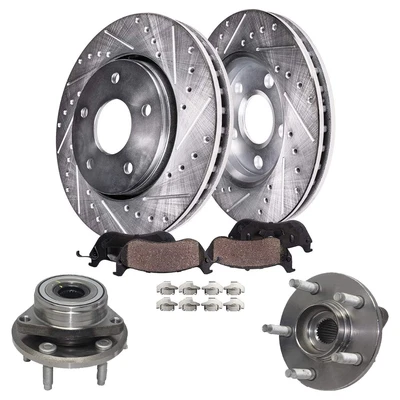 Detroit Axle Front for 2001-2007 Ford Taurus Mercury Sable Drilled Rotor - Image 1 of 4