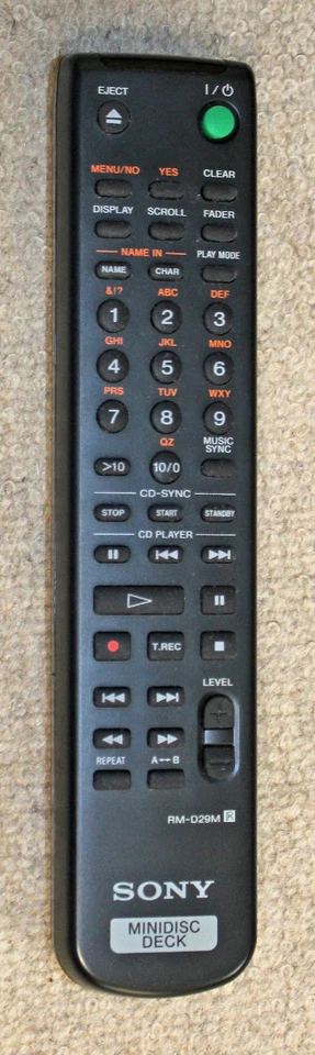 Sony RM-D29M für MDS-JE530 520 920 etc. MDS-JE330 + Sony CD-Player sehr gut - Bild 1 von 4