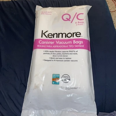 Kenmore Type Q/C 6 HEPA Vacuum Bags Style 5055 20-50558 50557 53292 - Image 1 of 4