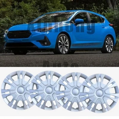 15" inch Hubcaps For Subaru Impreza Wheel Rim Covers Snap On Silver 4pcs Foto 1 de 4