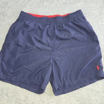 Bañador Polo Ralph Lauren Vintage Para Hombre Talla M Malla Azul Forrado Pony Board Corto Foto 1 de 4
