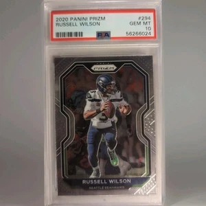 2020 Panini Prizm - Russell Wilson #294 Silver Prizm PSA GEM MT 10 - Foto 1 di 2