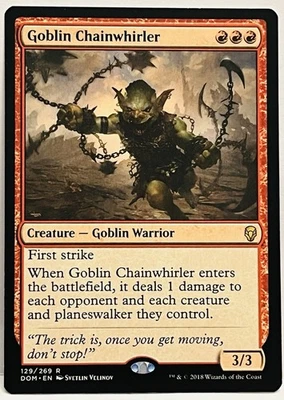 Goblin Chainwhirler -#129-MTG-Dominaria-Regular-LP - Image 1 of 2