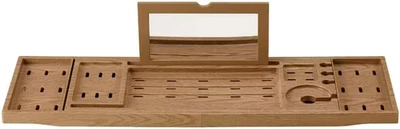 Bathtub Tray, Retractable Bathtub Rack Imatation Wood Plastic NEW (4C) Foto 1 de 4