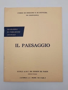 Corso di Disegno e di Pittura Il Paesaggio- Ecole A.B.C. de Dessin de Paris 1961 - Picture 1 of 5