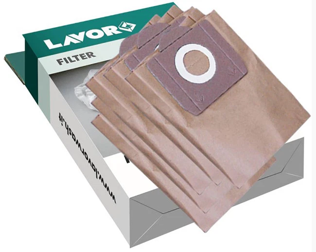 LAVORWASH 5 sacchetti ricambio filtro carta bidoni LAVOR 20 litri Ashley Double Venti