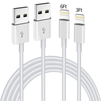 For Apple iPhone 5 6 7 8 X XR 11 12 13 Pro Max USB Lead Fast Charger Cable Cord - Image 1 of 4