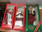  20" Animated Mr. SANTA CLAUS & Girl Lighted Motionettes & Holiday Creation MRS.