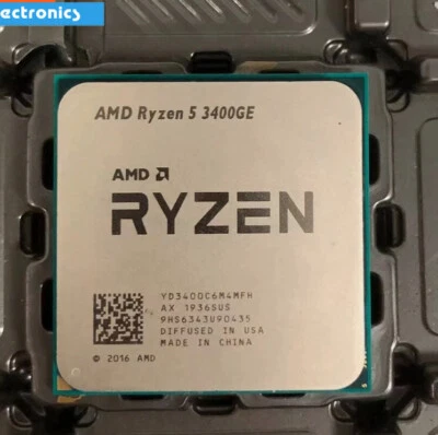 AMD Ryzen 5 3400GE AM4 CPU Processor 3.3-4.0 GHz 4 CORE 8Thr 4MB R5 3400ge 4MB - Image 1 of 3