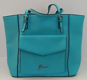 GUESS FAUX LEATHER TOTE BAG - Picture 1 of 4